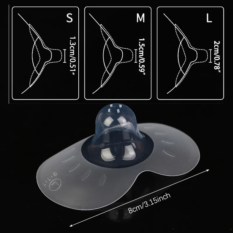 2 Pack Silicone Nipple Protectors For Breastfeeding Case