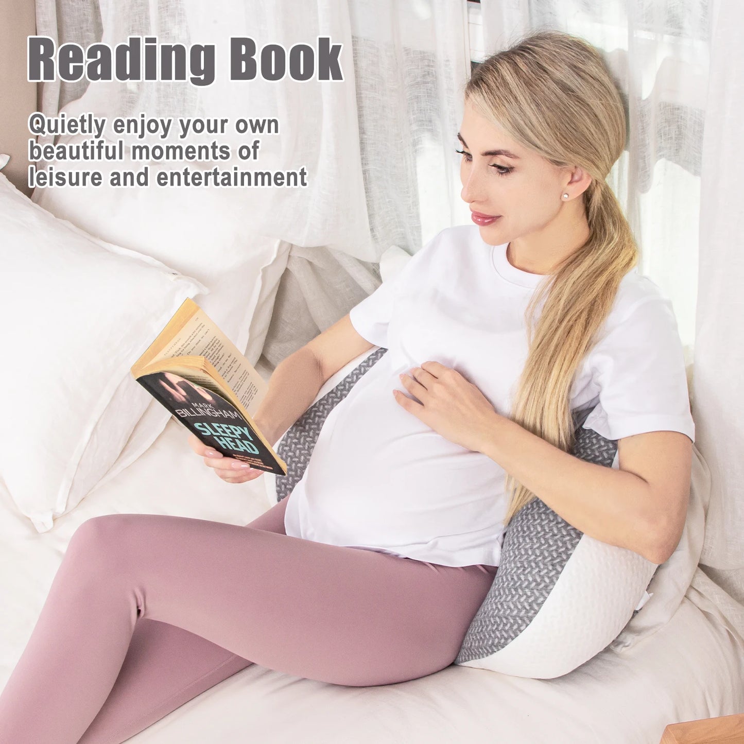 Pregnancy Pillow for Side Sleeping Waist Support for Pregnant Women