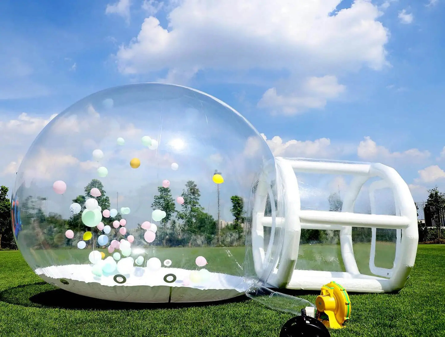 Inflatable 3M 10FT PVC Bubble House Toy for Children Outdoor Commercial Castle with 1100W Air Blower and 100 Balloons