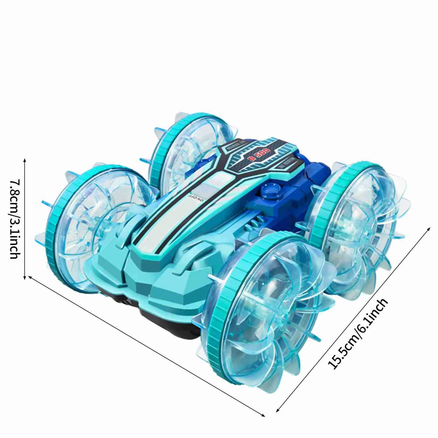 Remote Control Car Boat Gesture Sensing Waterproof Stunt 4WD All Terrain Beach Pool Toy with LED Lights for Boys