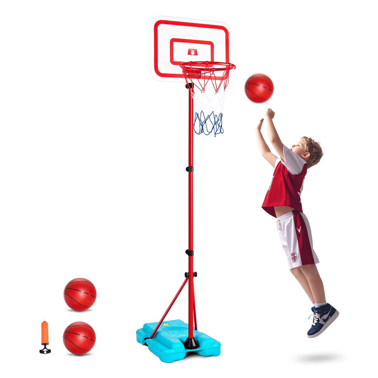 Vevor Adjustable Basketball Hoop for Kids 104 to 190CM Indoor Outdoor Sports Equipment