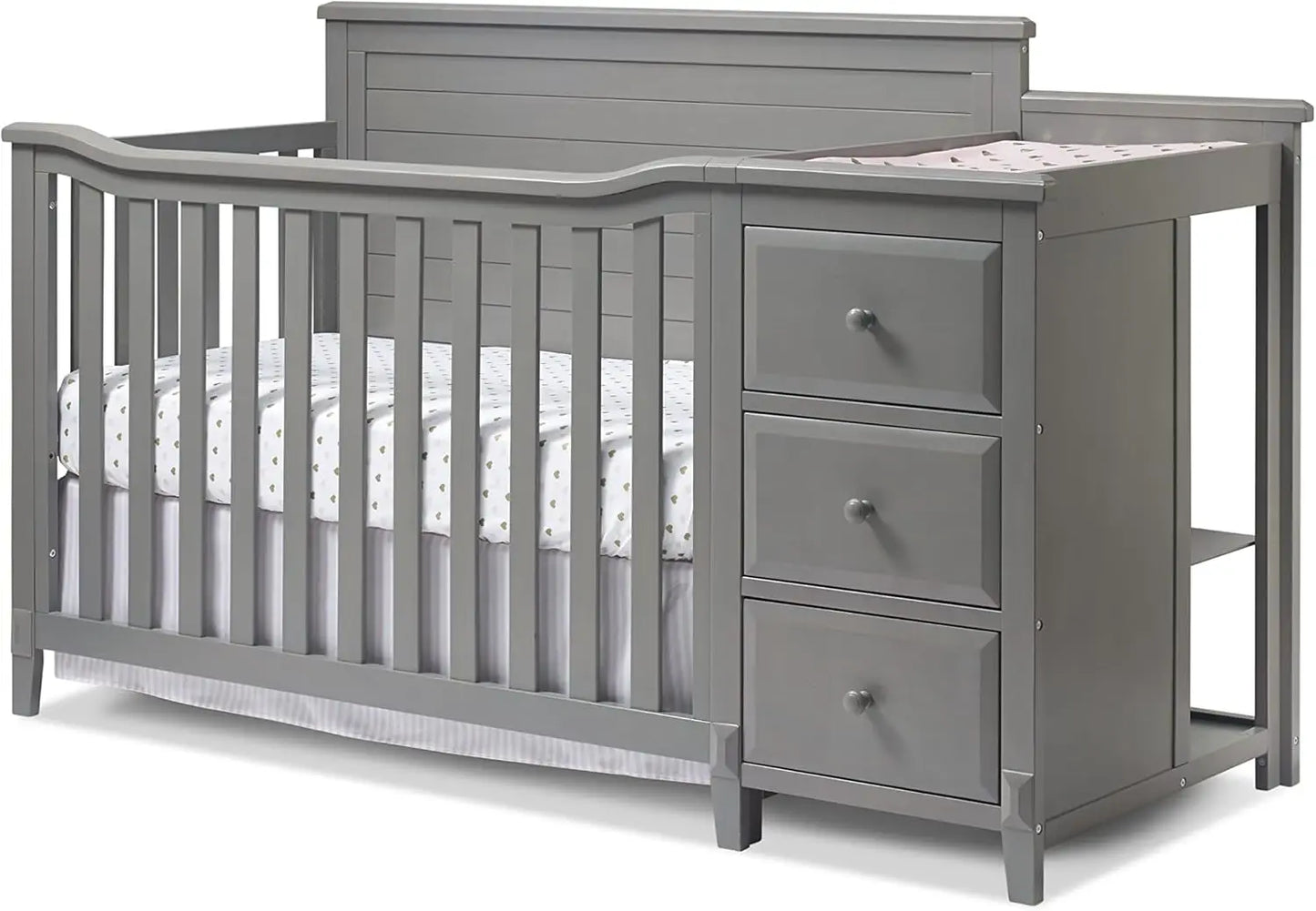 Berkley Convertible Crib And Changer With Solid Panel Back