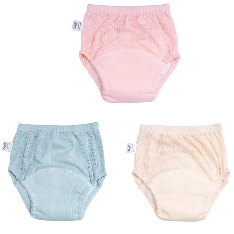 3 Pack Newborn Training Pants Cotton Washable Nappies