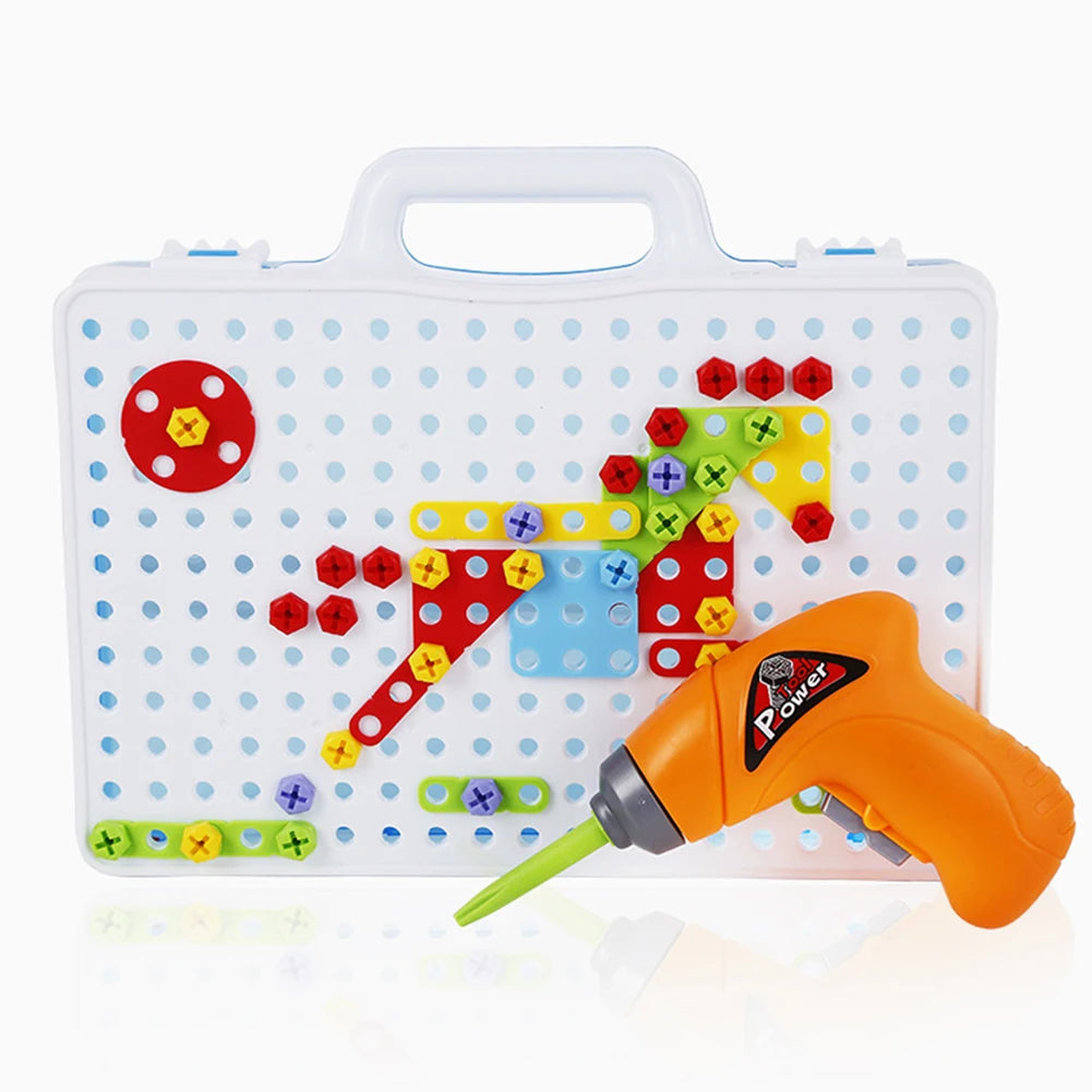 Kids Electric Drill Puzzle Toy Set Disassembly And Assembly