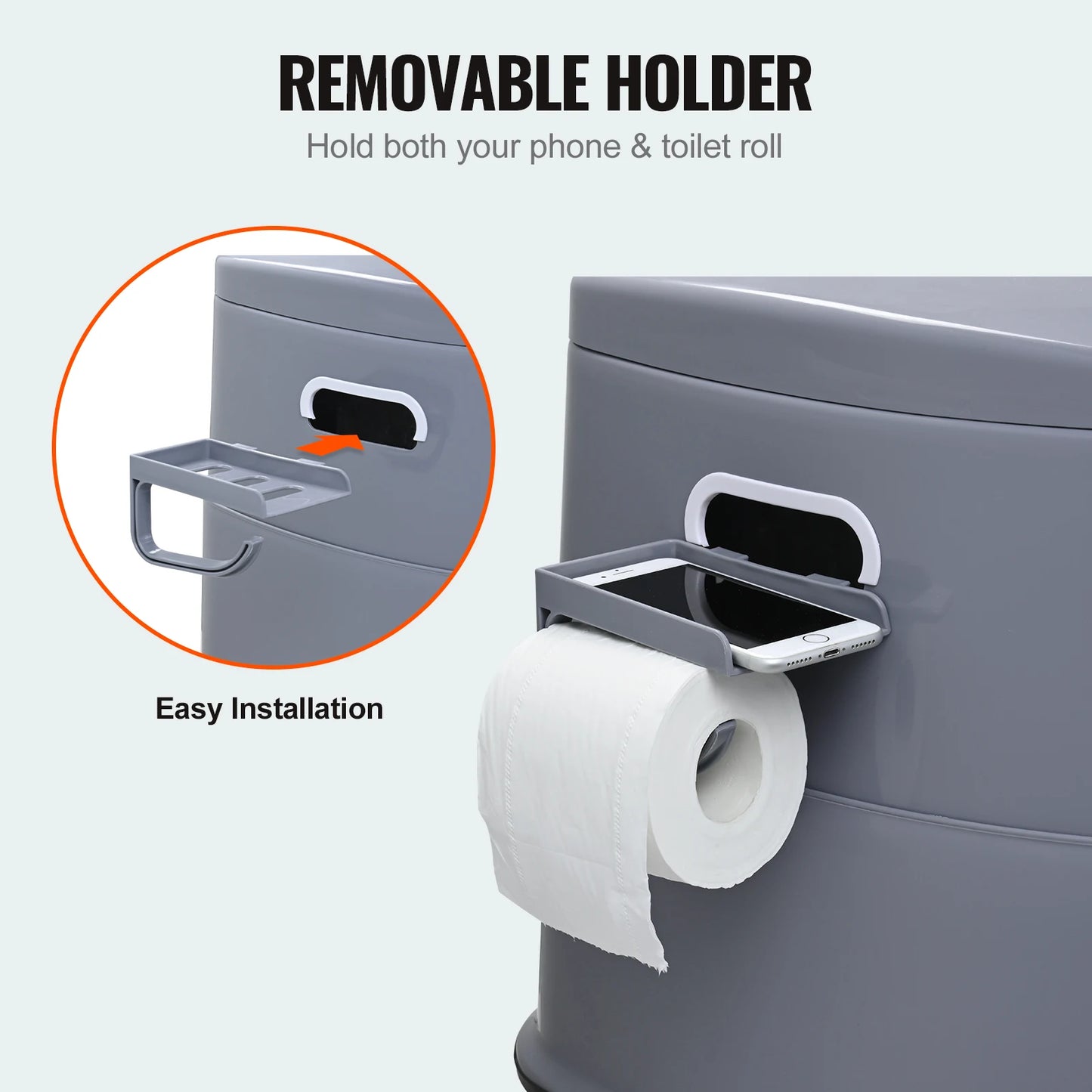 VEVOR Portable Toilet for Camping Porta Potty with 1.3G Detachable Inner Bucket Travel Toilet for Outdoor Adventures