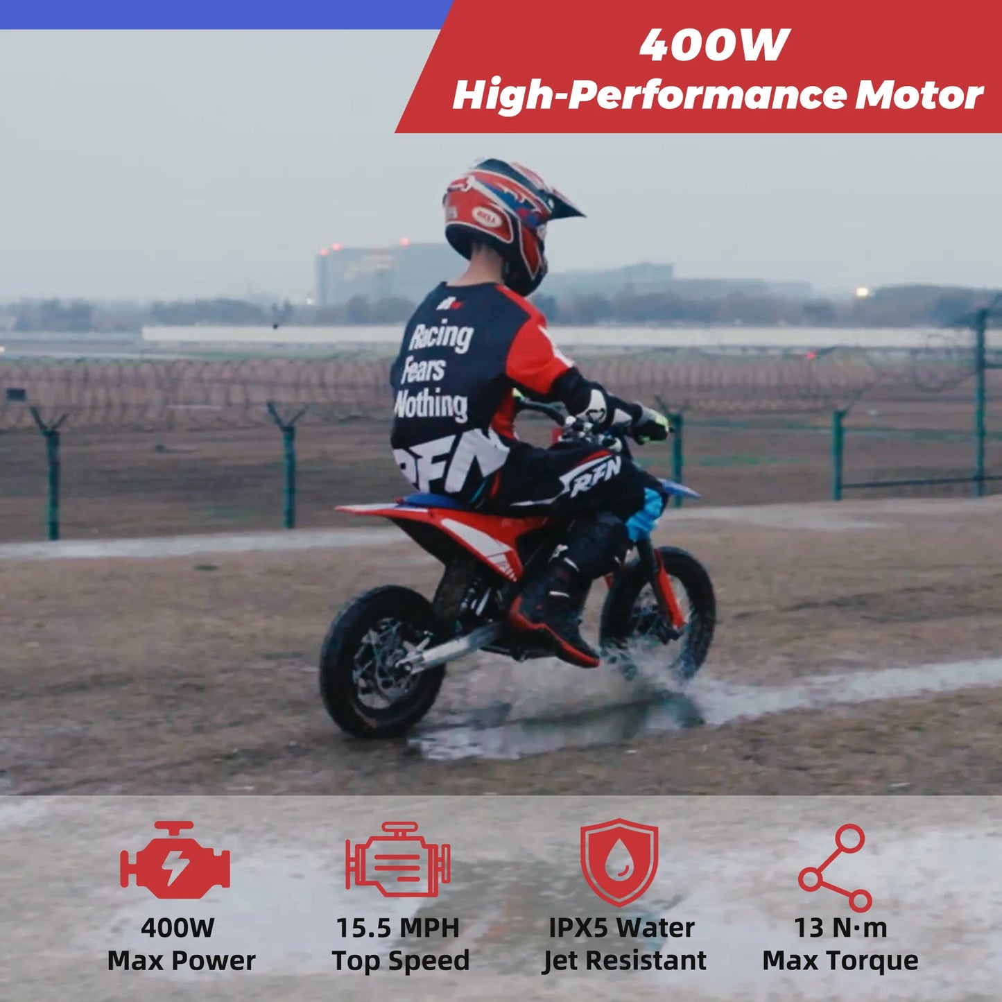 RFN Warrior Kids E500 Electric Dirt Bike 36V 400W Off Road