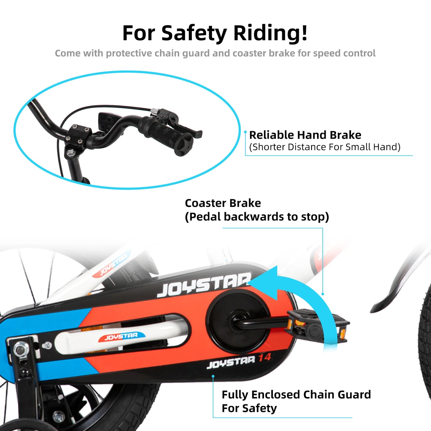 JOYSTAR Kids Bike for 3 to 10 Years with Training Wheels