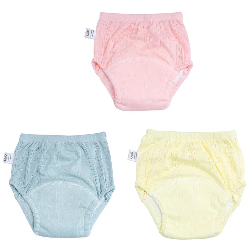 3 Pack Newborn Training Pants Cotton Washable Nappies