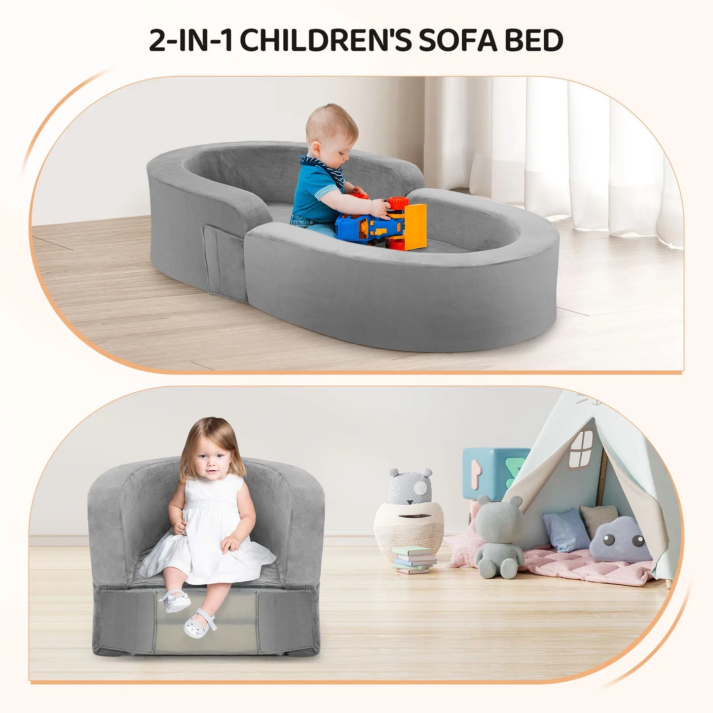 Baby And Maternal Bed Folding Sofa Skin Friendly Soft Safe Sponge Material