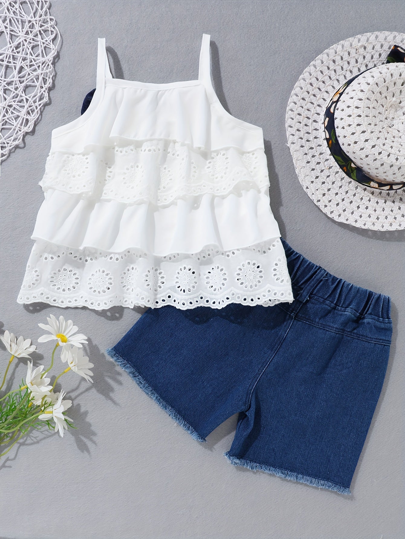 Toddler Baby Girls Summer Clothes Ruffle Camisole Spot Dot Tops Casual Shorts Newborn Girl Clothing