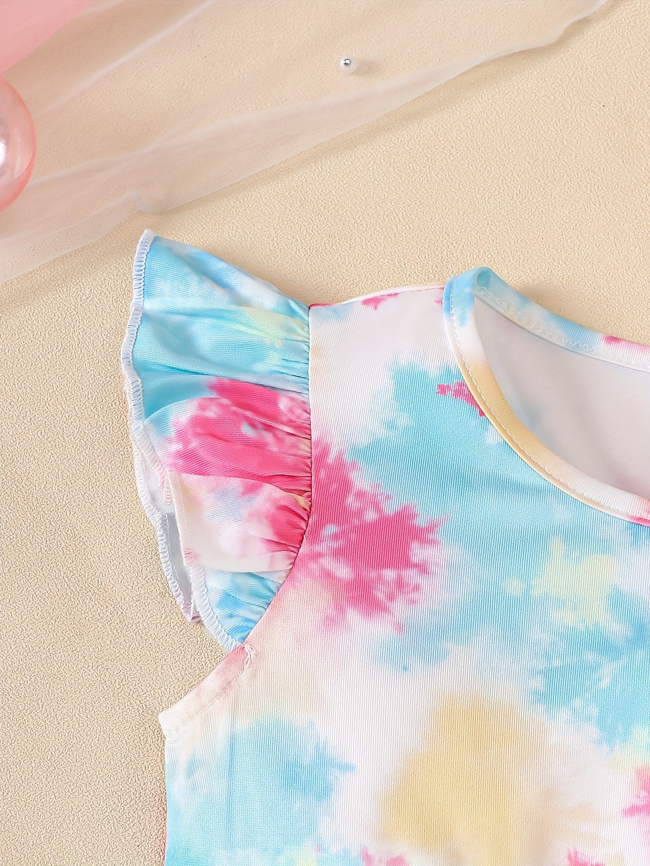 4pcs Summer Girl Printed Dress Casual Spring and Summer Trendy Versatile Dress for Little Girls