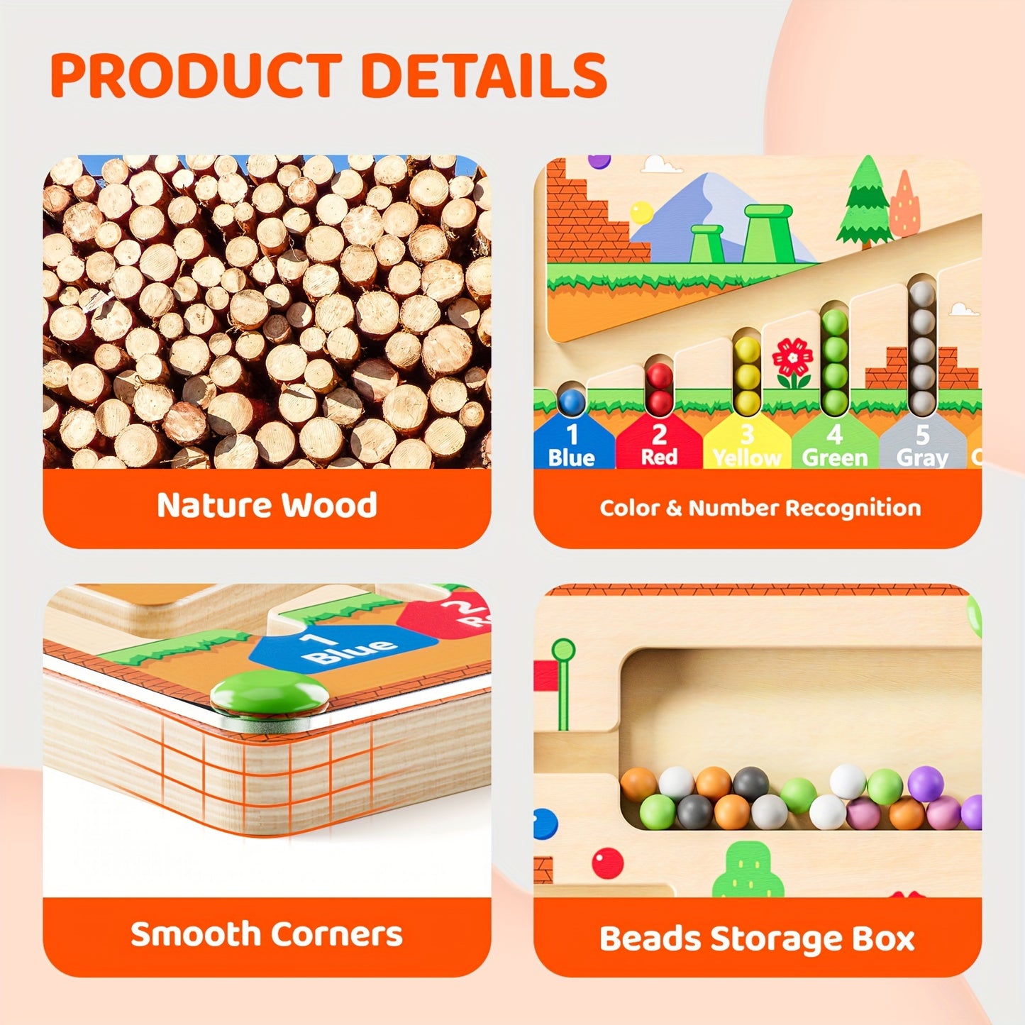 Magnetic Color And Number Maze Zhiwuzhu Montessori Toys For 3 Plus Year Old Wooden Puzzle Activity Board Ideal Gift Toys
