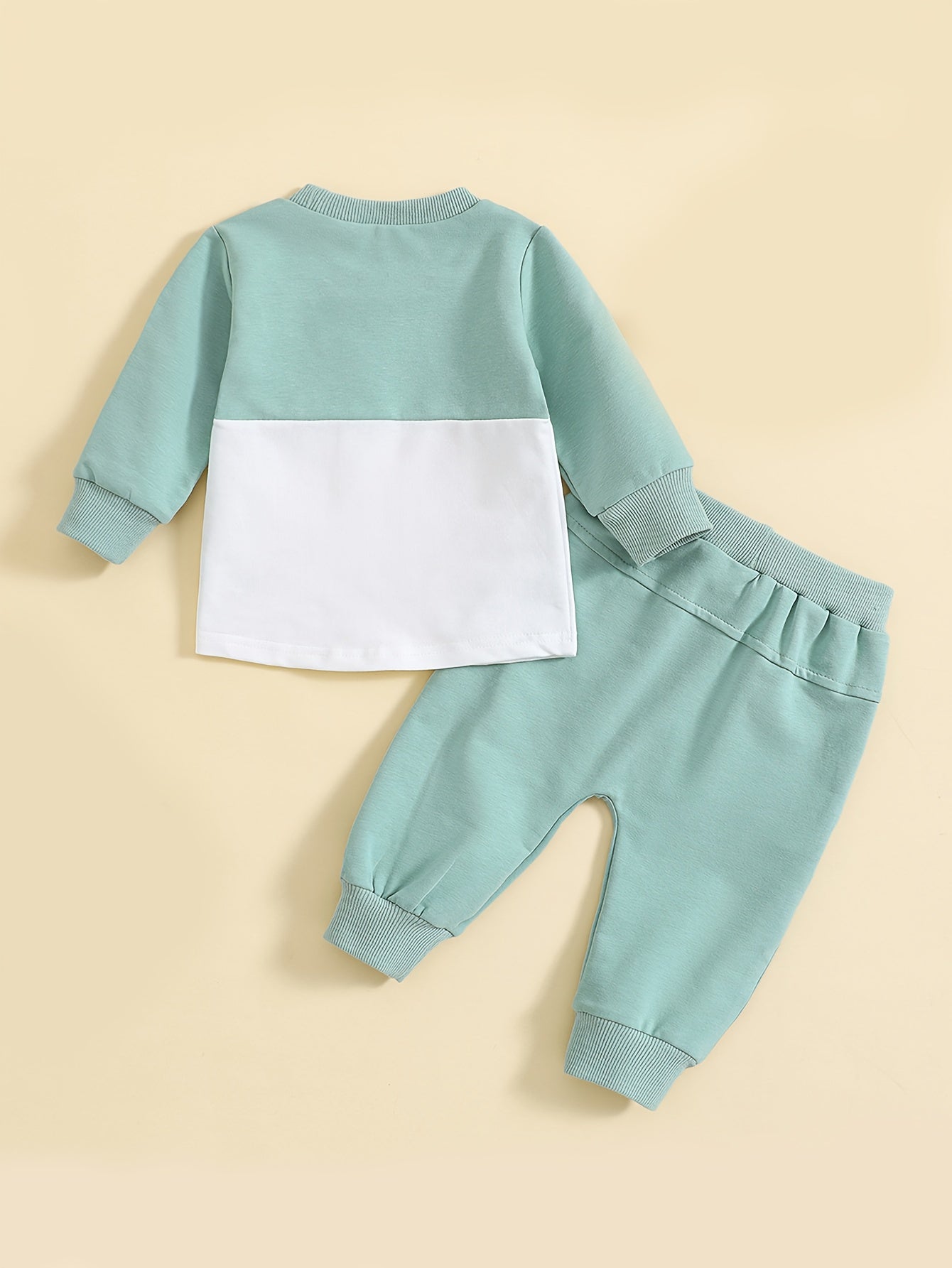 Baby Boy Clothes Spring/Fall Round Neck Long Sleeve Casual Style Solid Color Hoodie with Pockets & Elastic Waist Knit Pants Infant Versatile Set 6pcs Combination Set Toddler Boys' Clothes, Perfect for