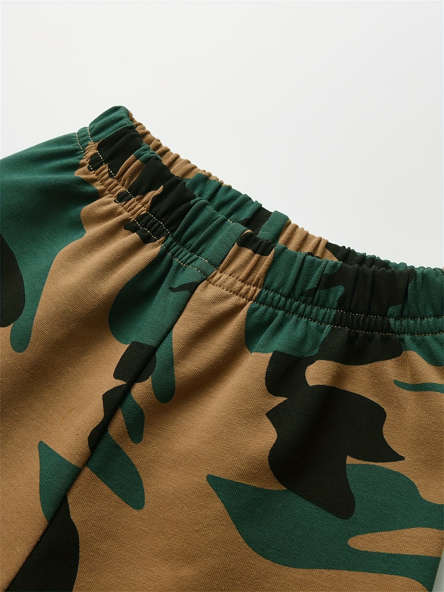 KuKitty Toddler Boys Camo Long Sleeve Sweatshirt and Pants