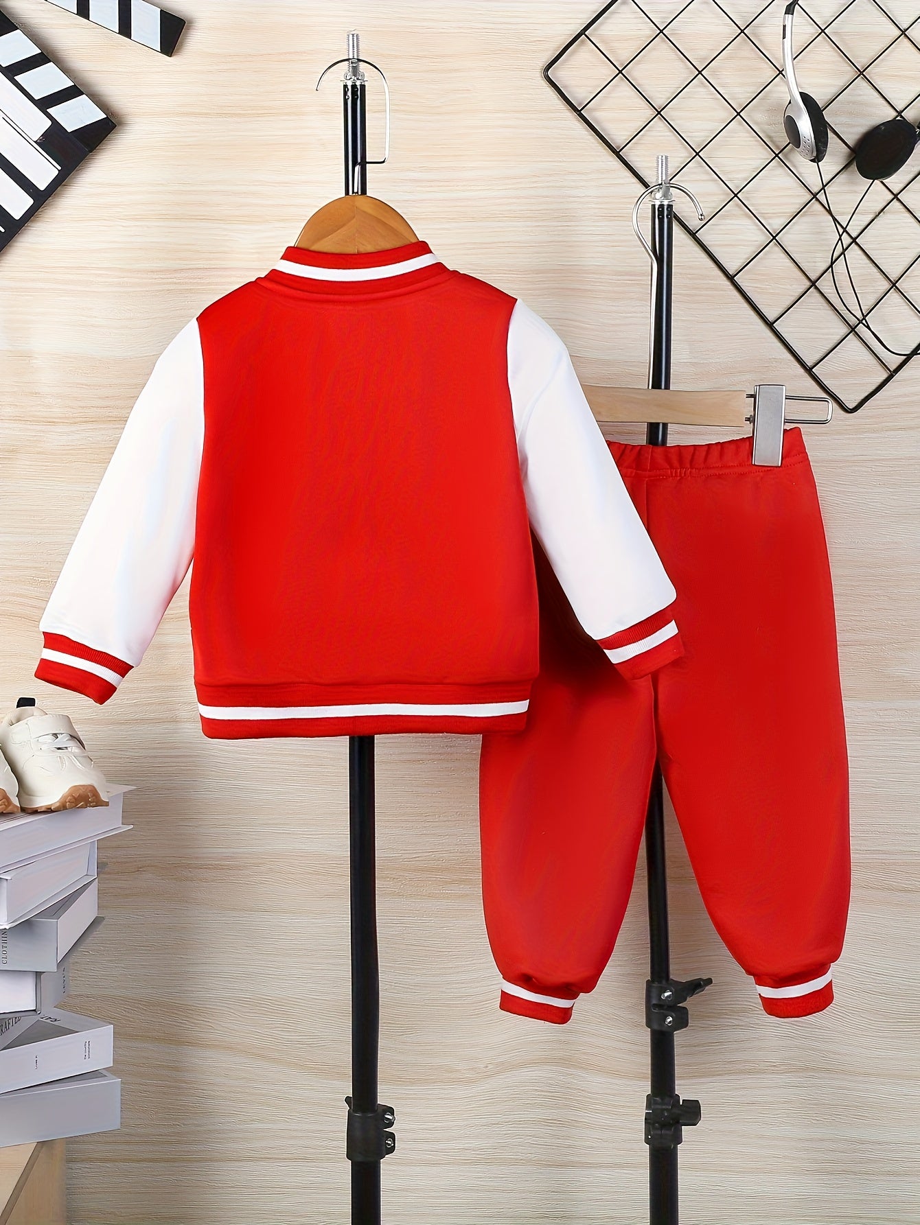 Baby Boy Color Block Two Piece Winter Set With Long Sleeves