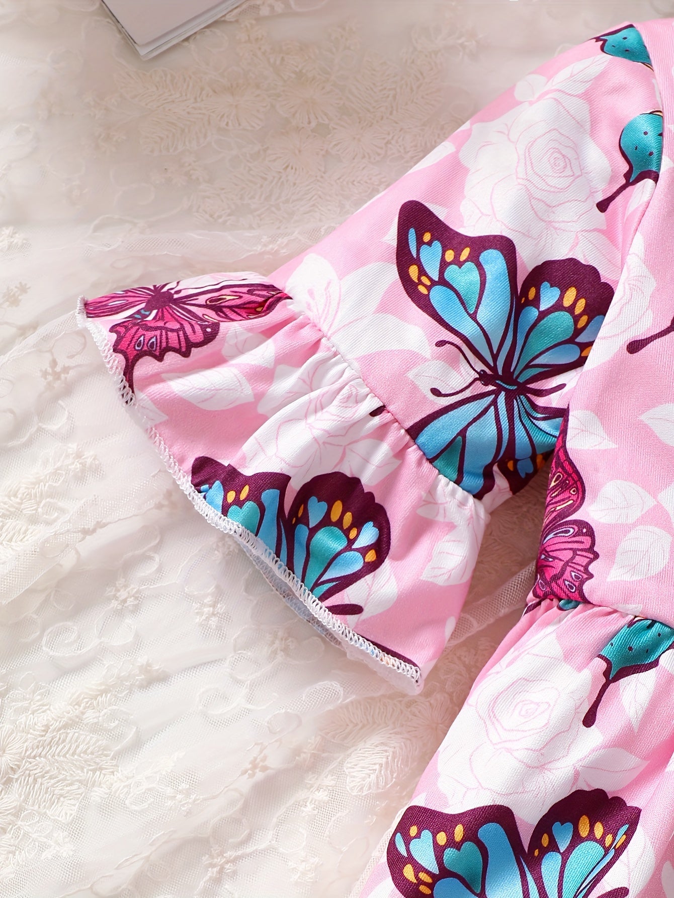 Toddler Baby Girl Winter Outfits Cute Butterfly Top And Jeans Set