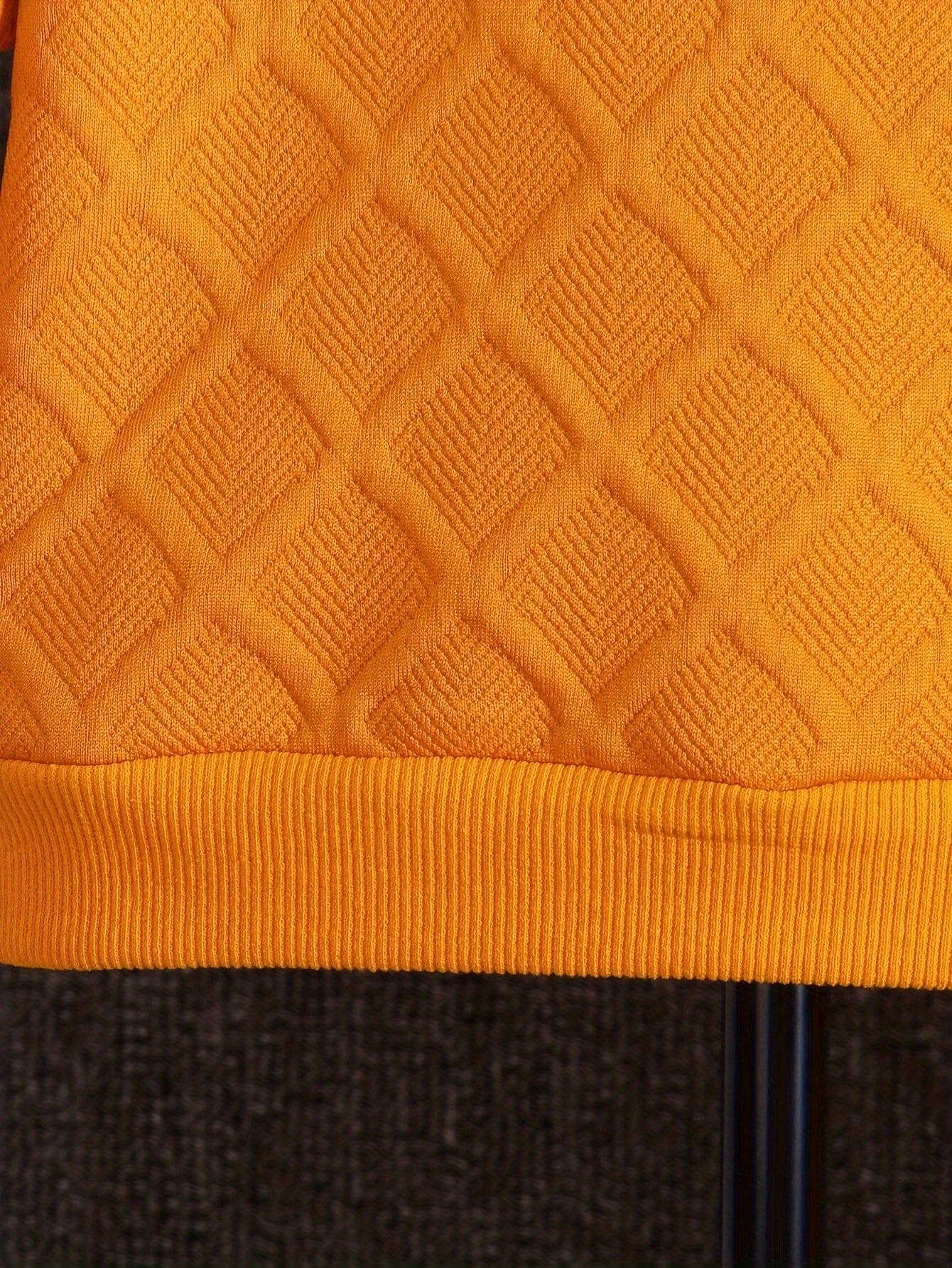 Boys Long Sleeve Orange Round Neck Sweatshirt Two Piece Set