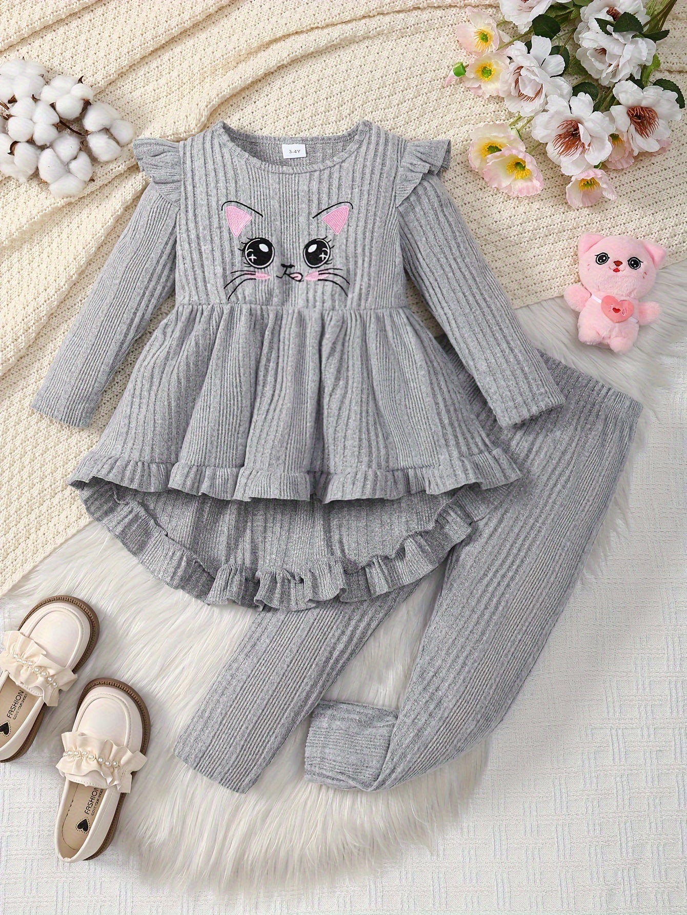 Two-Piece Baby Casual Comfortable Beetle Printed Full-Print Long-Sleeved Shoulder Knitted Open-Crotch One-Piece Trousers Leg-Wrapping Baby Boy's One-Piece Jumpsuit, Perfect for Outdoor