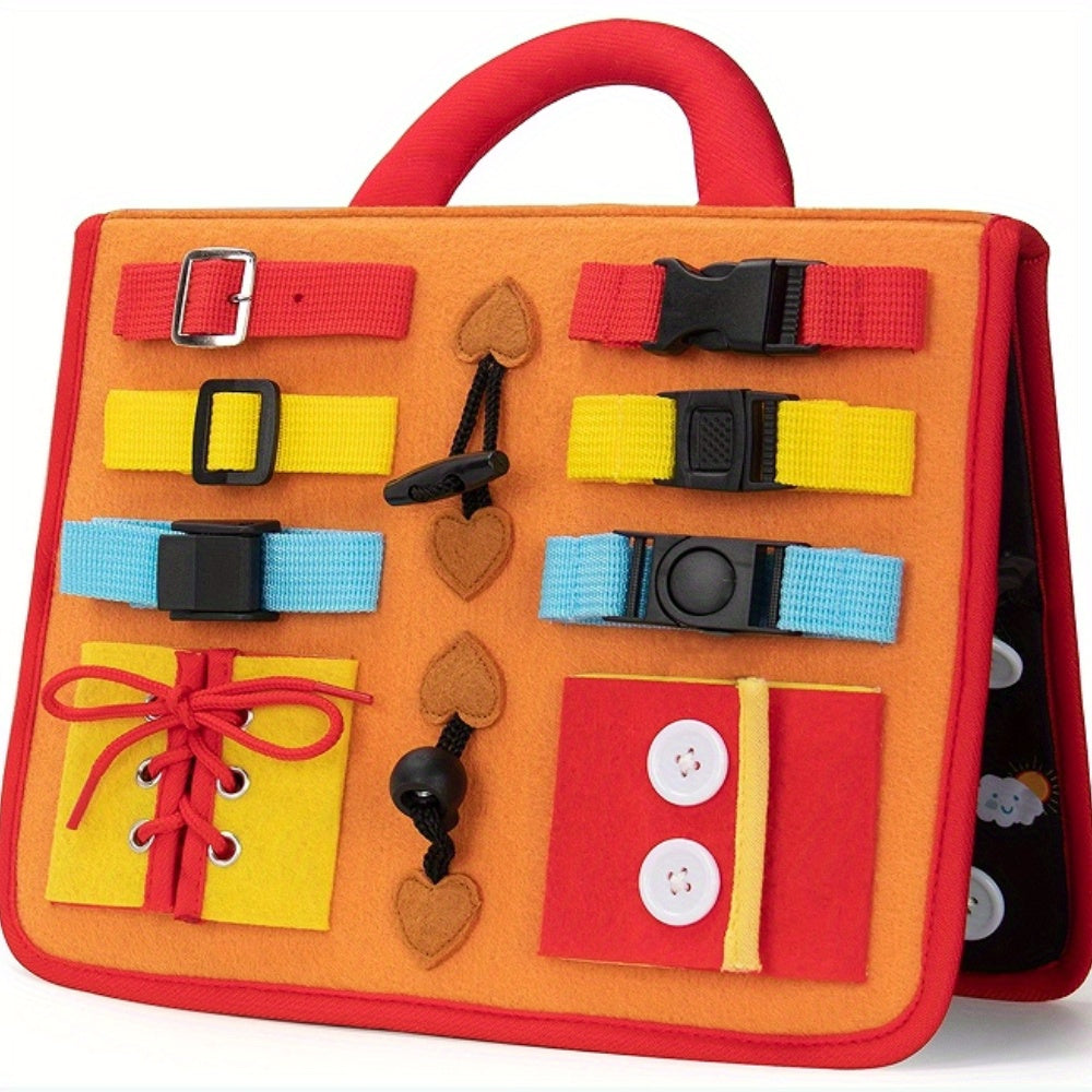 Busy Board Sensory Toy Educational Activity Skills Development Board for Early Learning Perfect Travel Toy for Boys and Girls Ideal for Youngsters