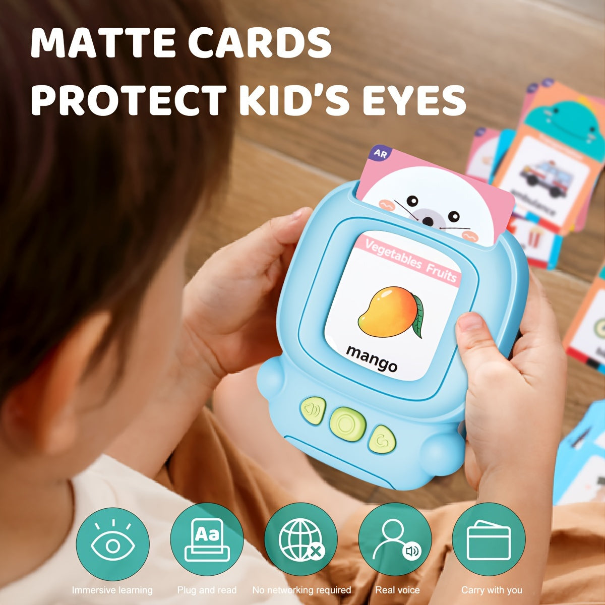 224 Educational Sensory Talking Flash Cards for Toddlers Audible Learning Materials Illustrated Vocabulary Cards Colorful Design for Speech Development Educational Toys