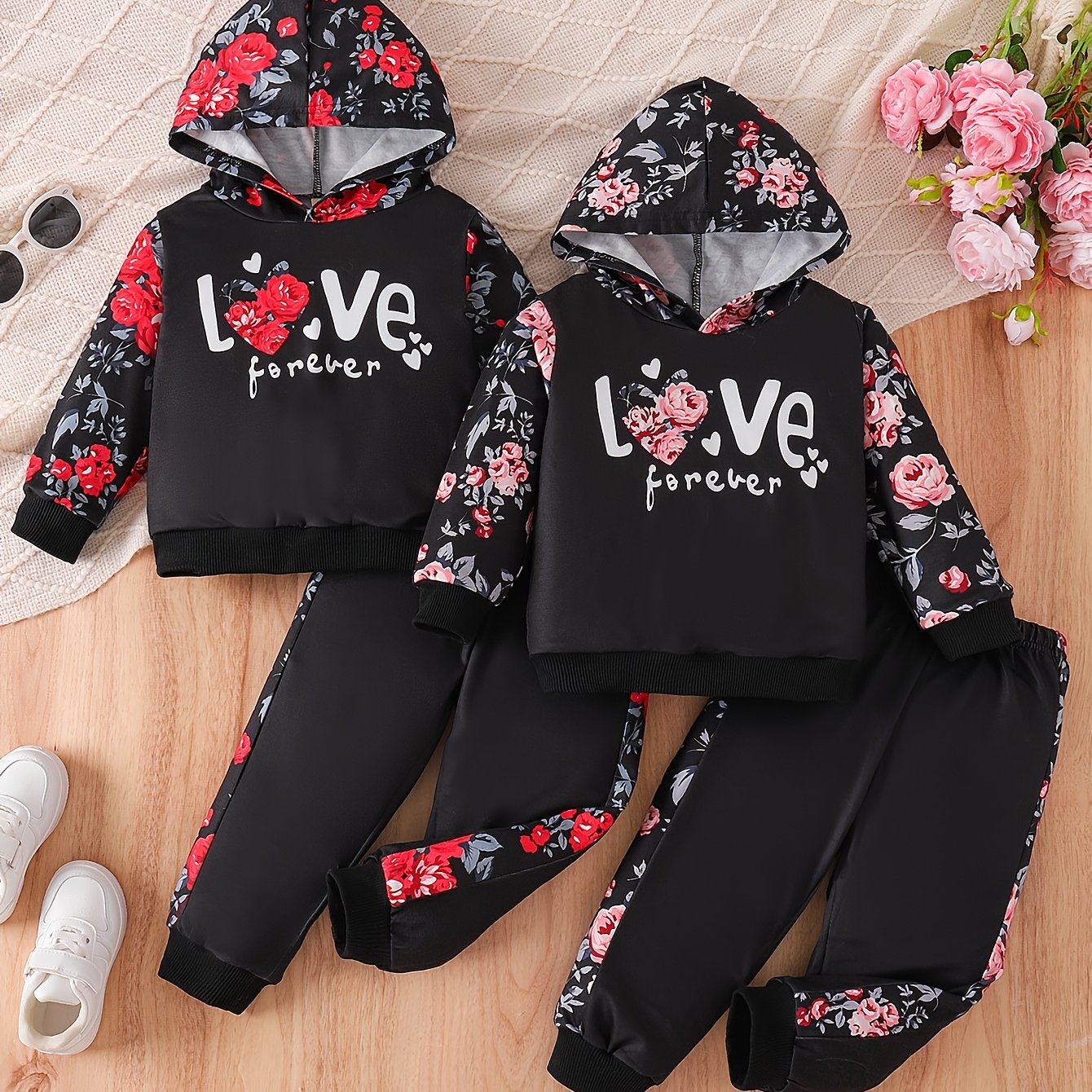 Kids Autumn Sweatshirt 4pc Set for Baby Girls 0 to 3 Years