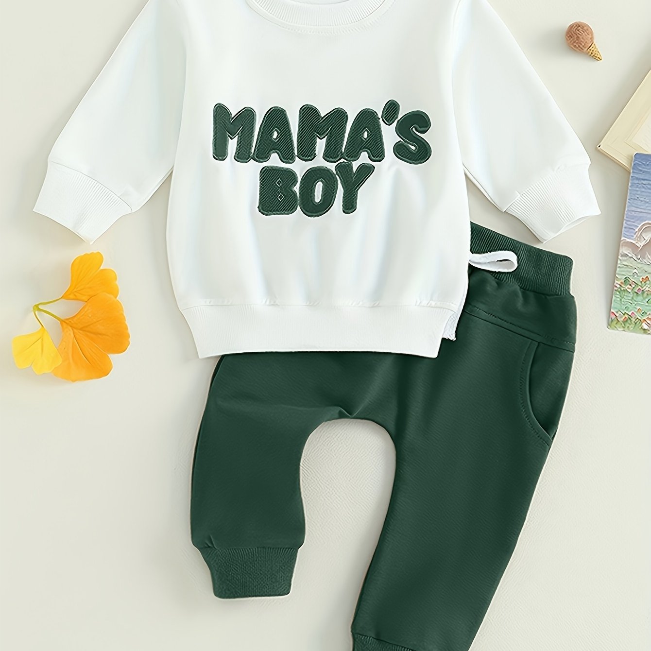 Toddler Boy Clothes Mamas Boy Print Long Sleeve Sweatshirt