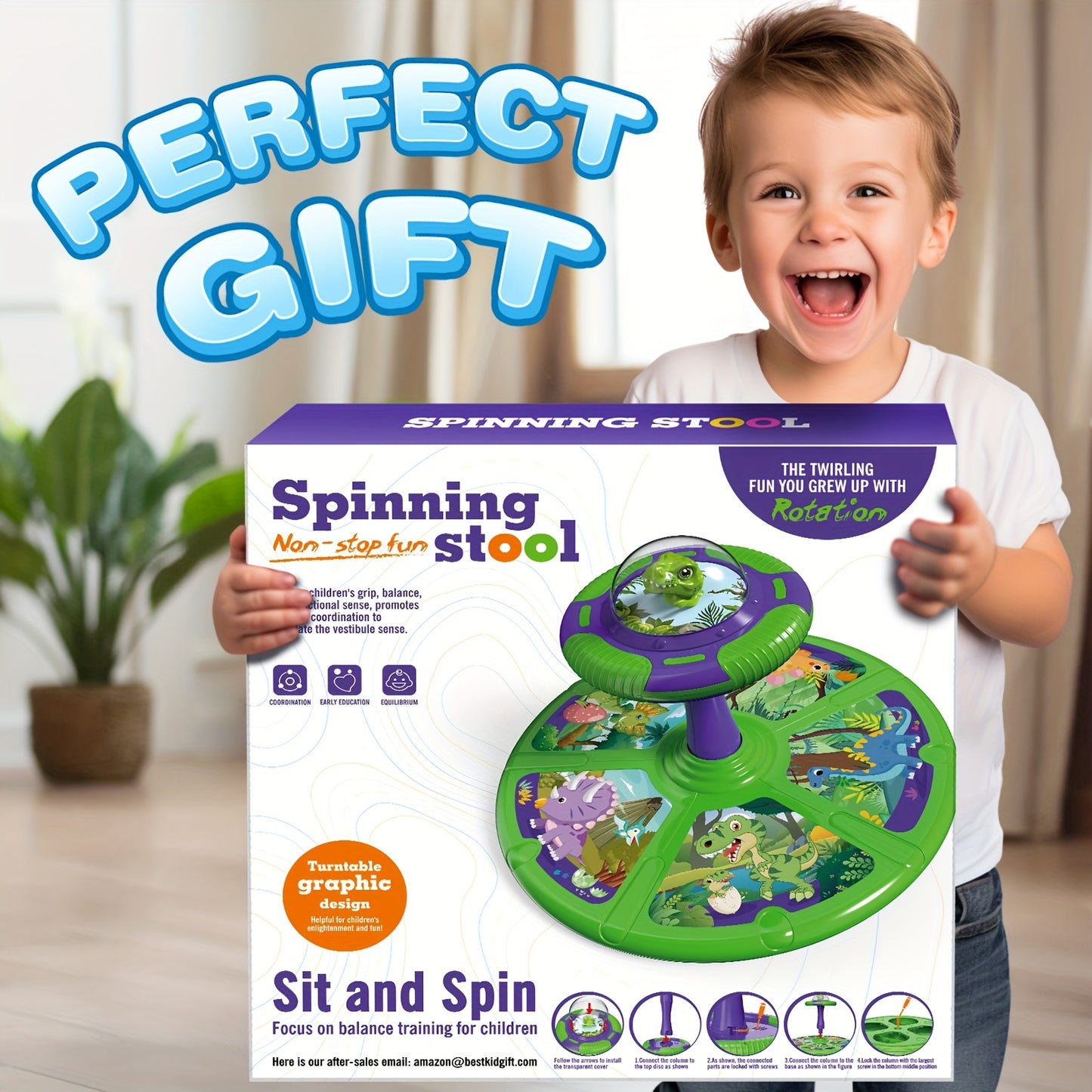 360 Degree Spinning Dinosaur Toy for Youngsters 2 to 3 Years Interactive Sensory Activity Center with Lights Music and 4 Dinosaur Buttons Pink Green Educational Gift for Boys and Girls