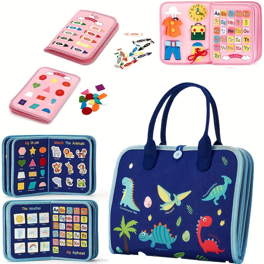 7 Pages Of Busy Books 97 Pieces 7 In 1 Toys For Girls Birthday Gift Preschool Learning Activities With Life Skills ABC 123 Shapes Colors Animals Weather Traveling Toys