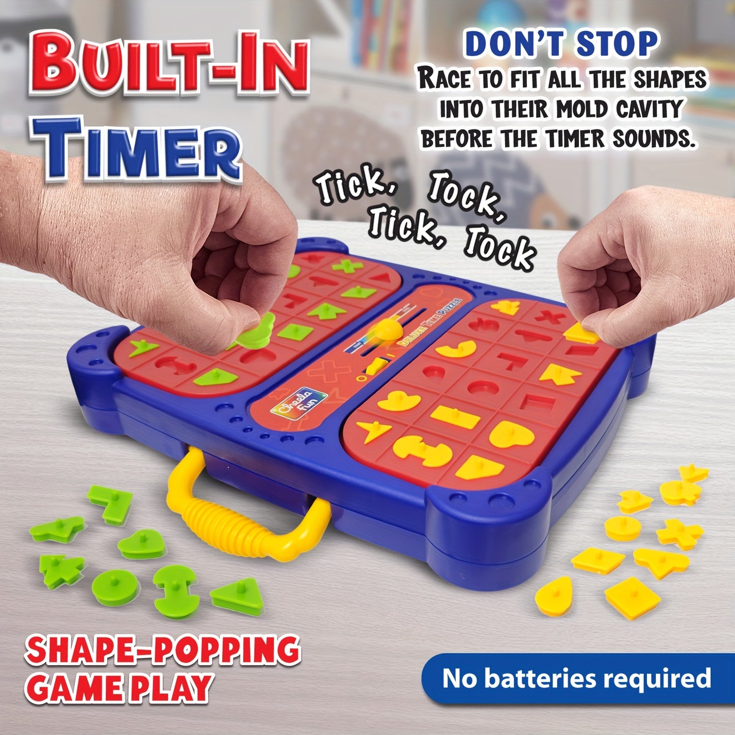 Deluxe Shape Pop Up Board Game Interactive Puzzle Game for 2 Players Ages 3 and Up Develops Problem Solving and Fine Motor Skills Family Fun