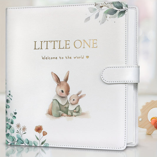 Little One Welcome to the World Baby Memory Book for Boys and Girls Floral Watercolor Design with Golden Lettering Elastic Closure Photo Album and Milestone Journal Timeless Keepsake from Birth to Age Five Perfect New Mom Gift