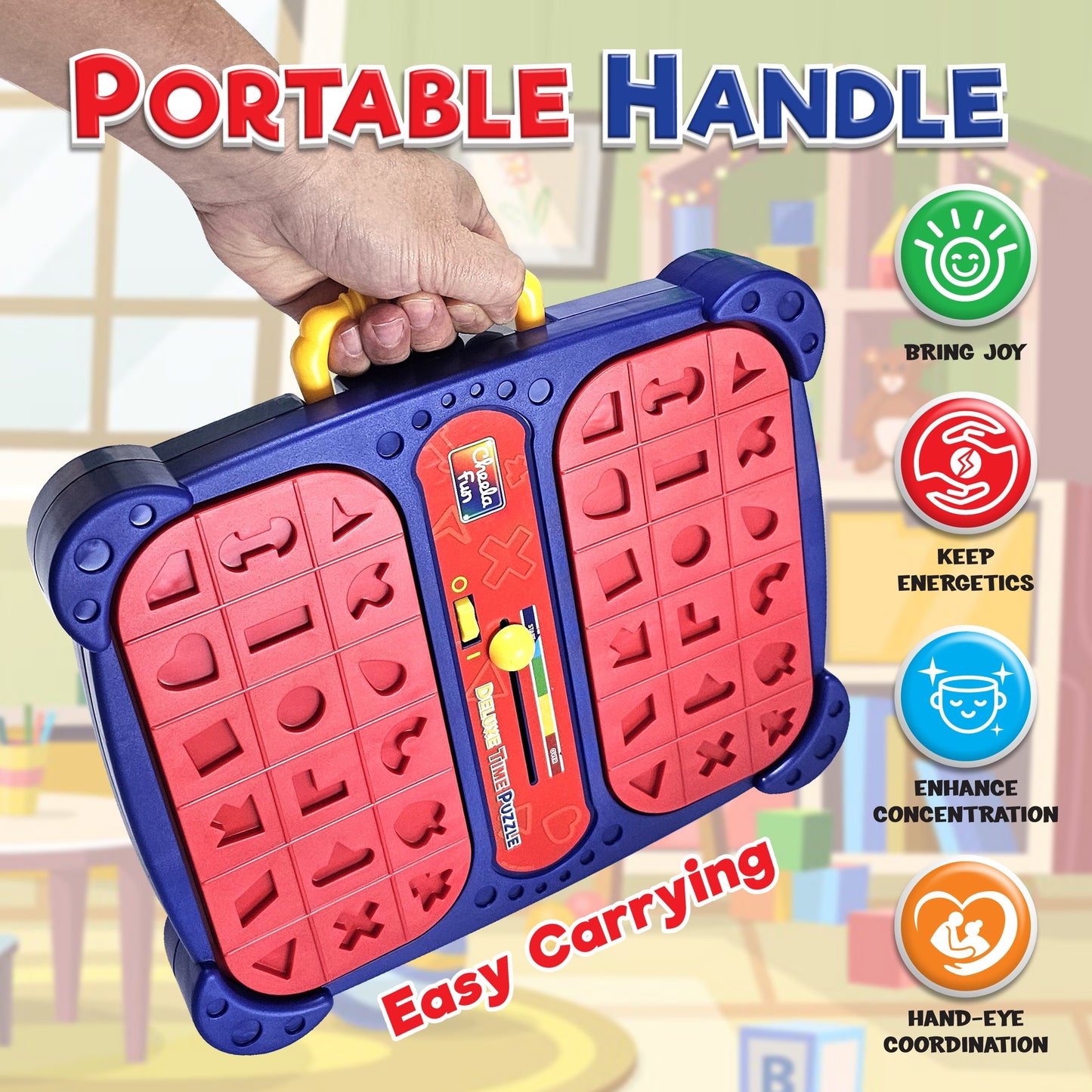 Deluxe Shape Pop Up Board Game Interactive Puzzle Game for 2 Players Ages 3 and Up Develops Problem Solving and Fine Motor Skills Family Fun