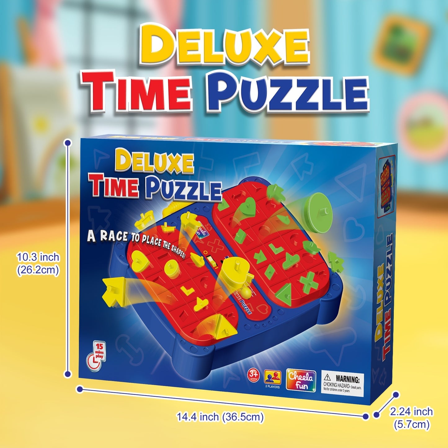 Deluxe Shape Pop Up Board Game Interactive Puzzle Game for 2 Players Ages 3 and Up Develops Problem Solving and Fine Motor Skills Family Fun