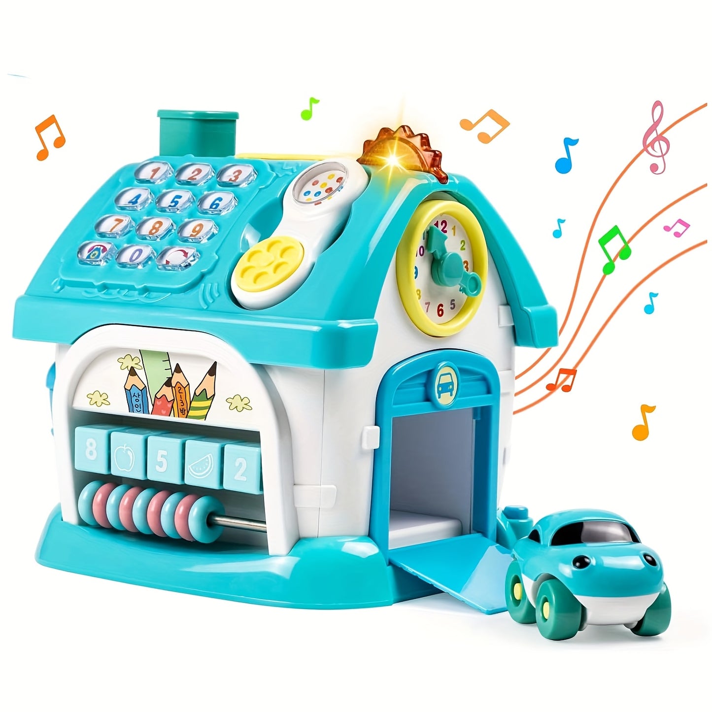 8 In 1 Multi Functional House Toy Musical Toys for 1 Year Old Baby Educational Enlightenment Toys for Toddler 18 Months First Birthday Gifts Boys Girls