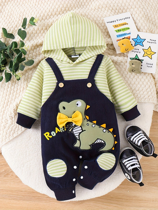 Baby Boy Clothes Newborn Outfits Infant Fall Winter Long Sleeve Cartoon Romper Bodysuit and Pocket Pants Set 0 Months to 18 Months for Outdoor Use