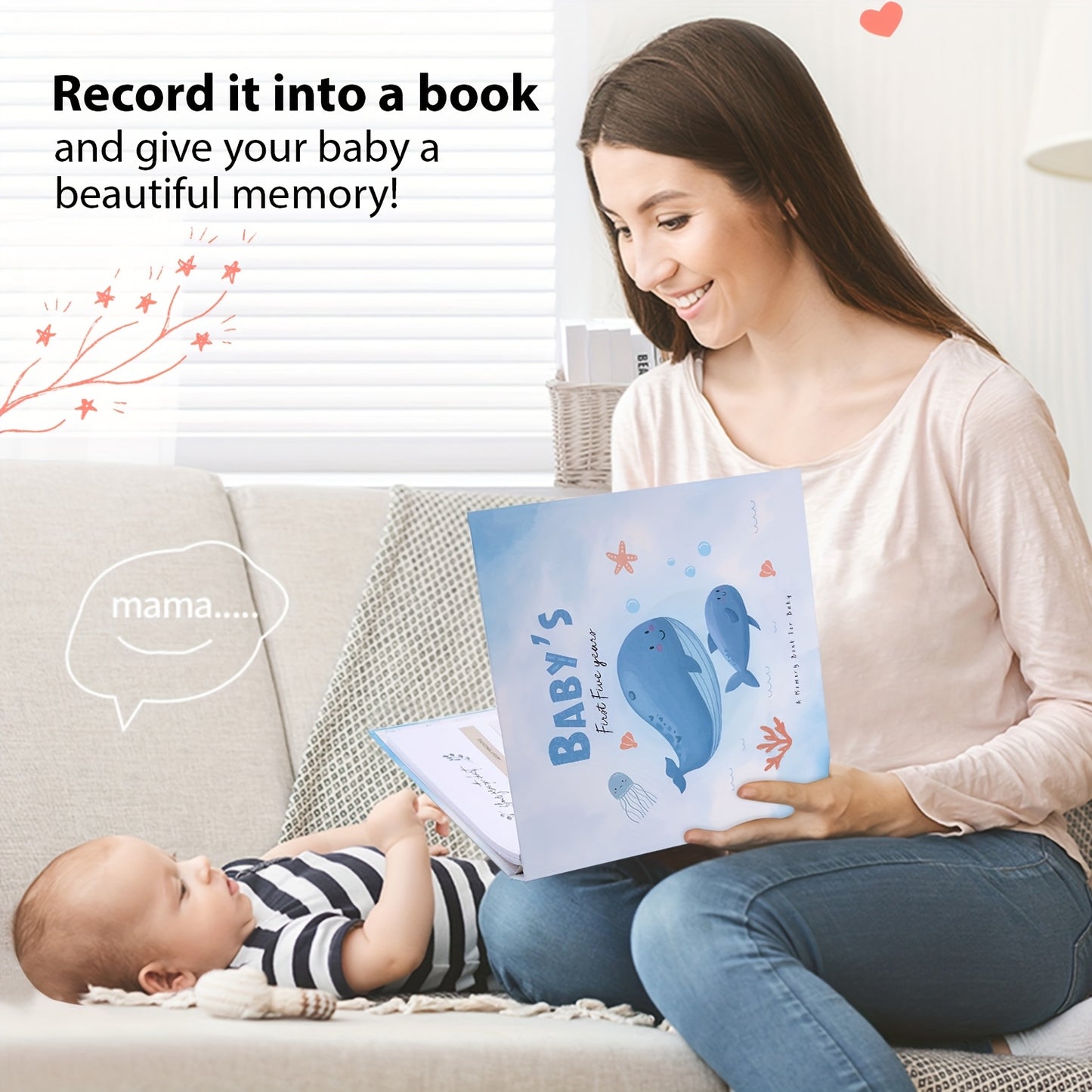 Baby Growth Memory Book DIY Scrapbook Album Birth Souvenir Growth Diary Gift For New Parents Family Growth Memoir