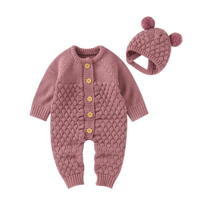 Unisex Newborn Baby Knitted Rompers for Autumn Winter