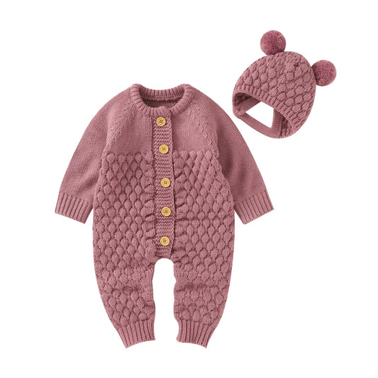 Unisex Newborn Baby Knitted Rompers for Autumn Winter