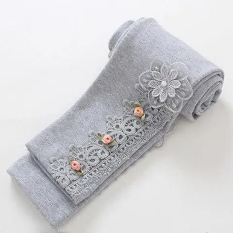 Spring Girls Cotton Leggings Cartoon Pattern Skinny Pants