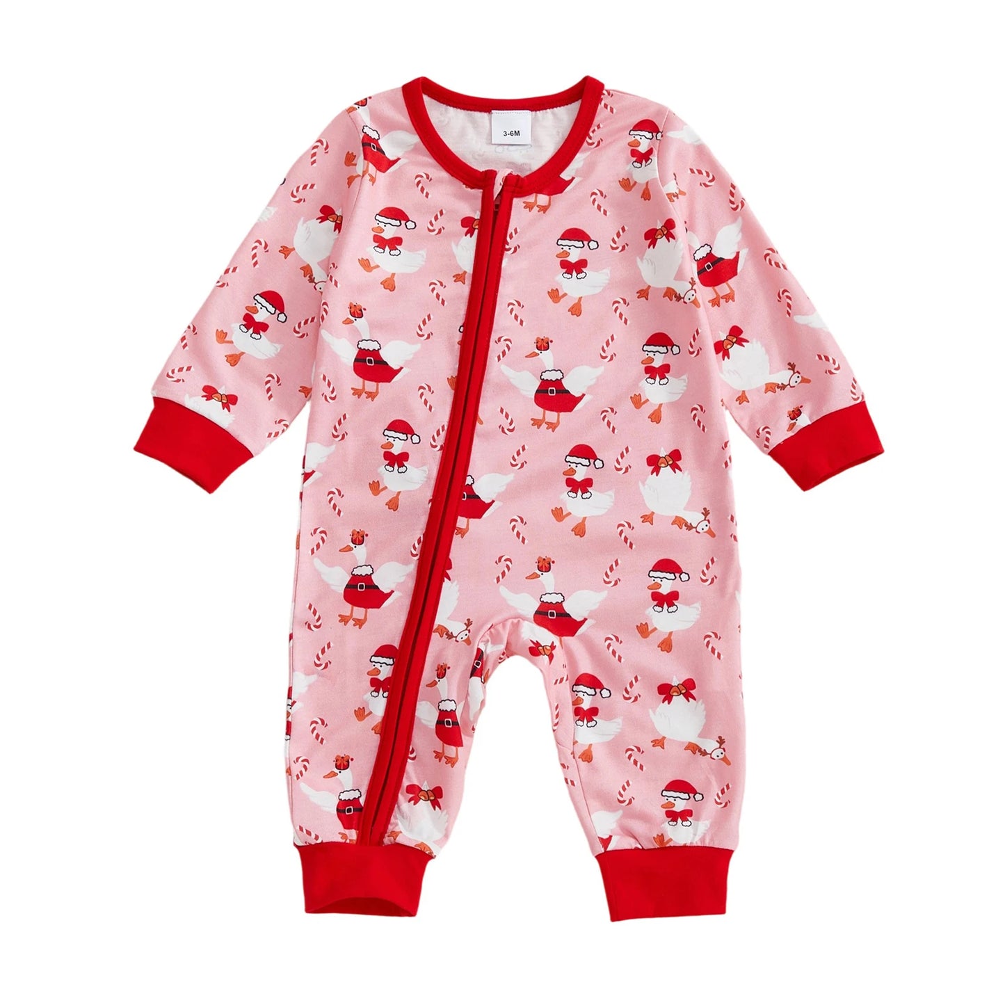 Toddler Christmas Reindeer Snowflake Print Button Up Pajamas Playsuit