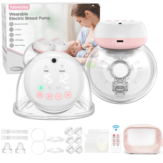 2 Pcs Electric Wearable Breast Pump USB Rechargeable Silent Milk Extractor Automatic Milker for Comfortable Breastfeeding