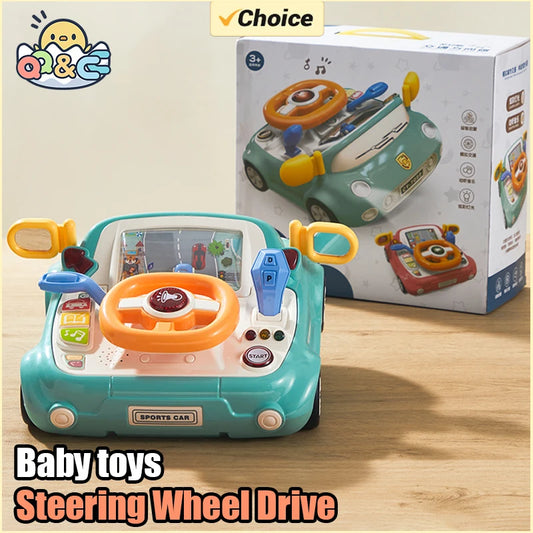 Baby Musical Steering Wheel Toy for Pretend Driving Play