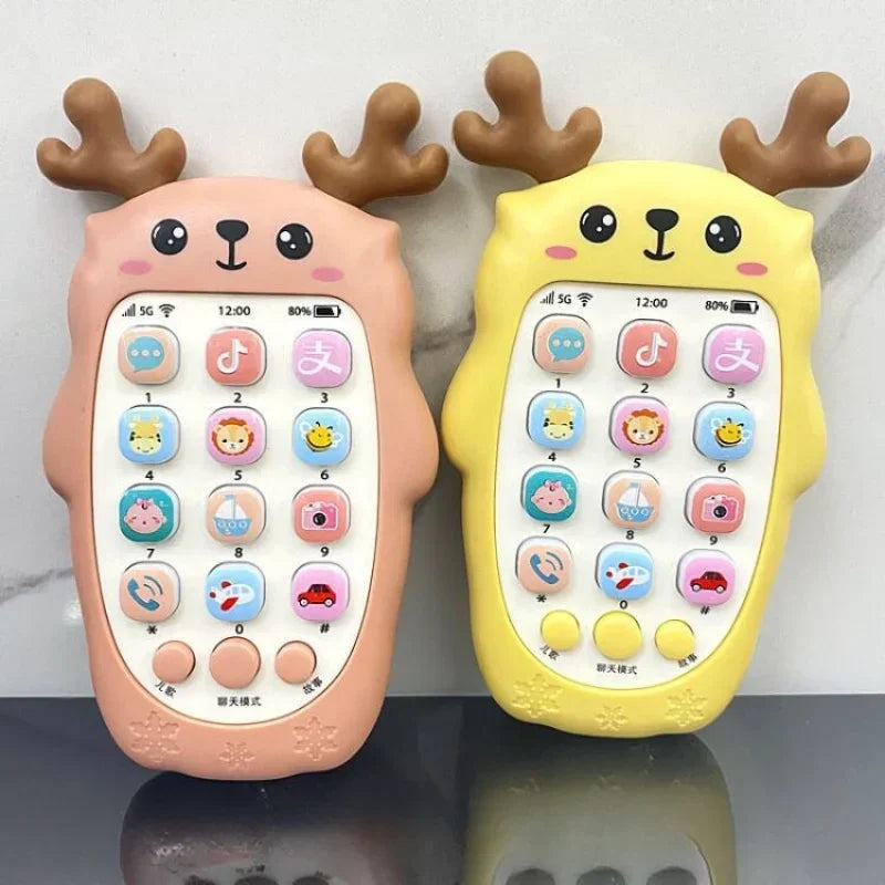 Baby Phone Toy Teether Bilingual Music Learning Toy For Early Education Gift