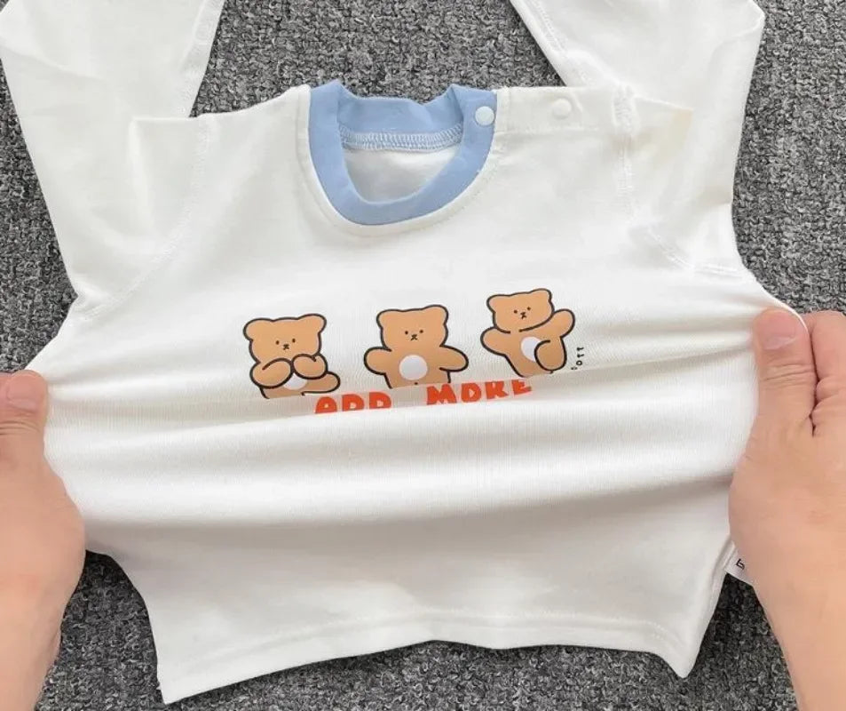 Autumn Winter Baby 2 Piece Cotton Pajama Set Long Sleeve Unisex