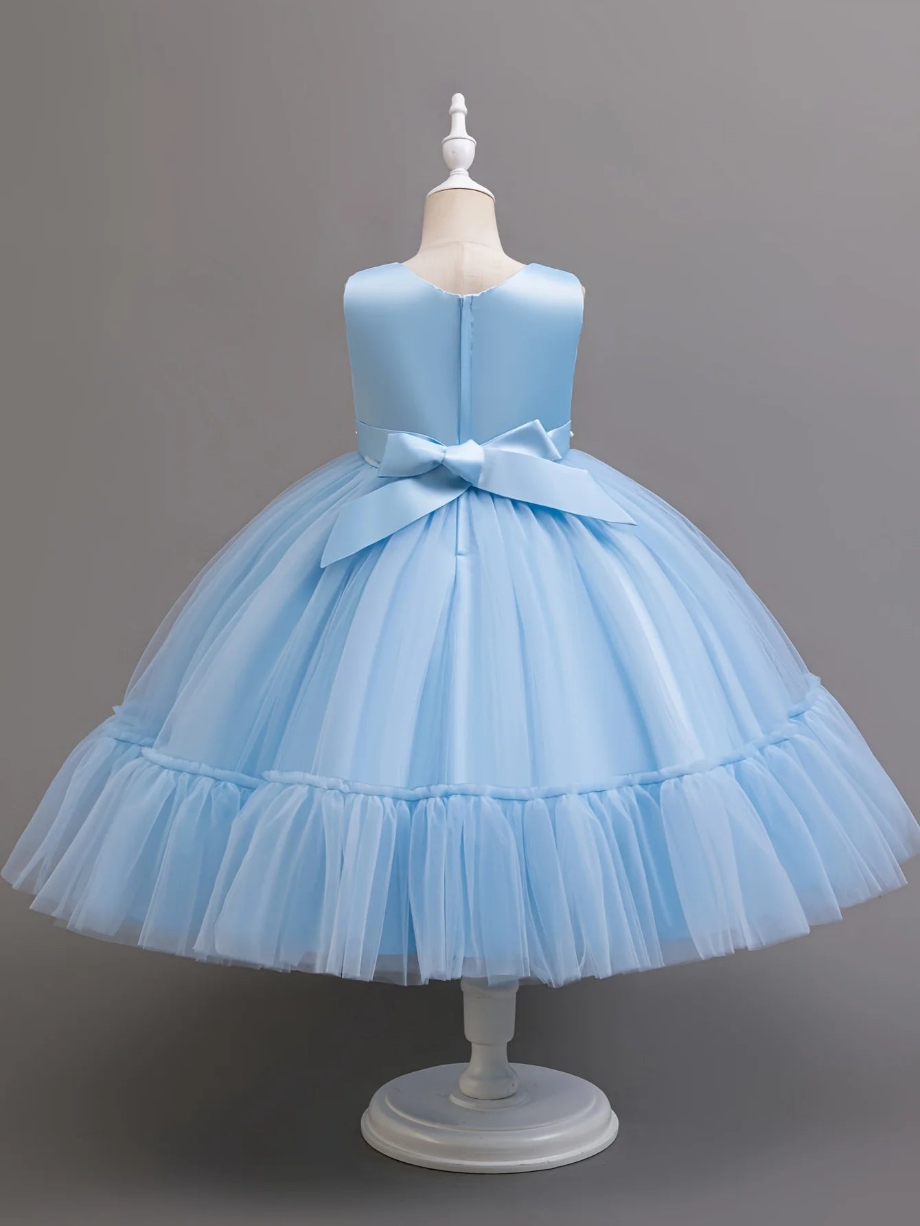 Girls Dress Set Khaki Lotus Lace Spring Autumn 2024 Fashion Princess Outfit