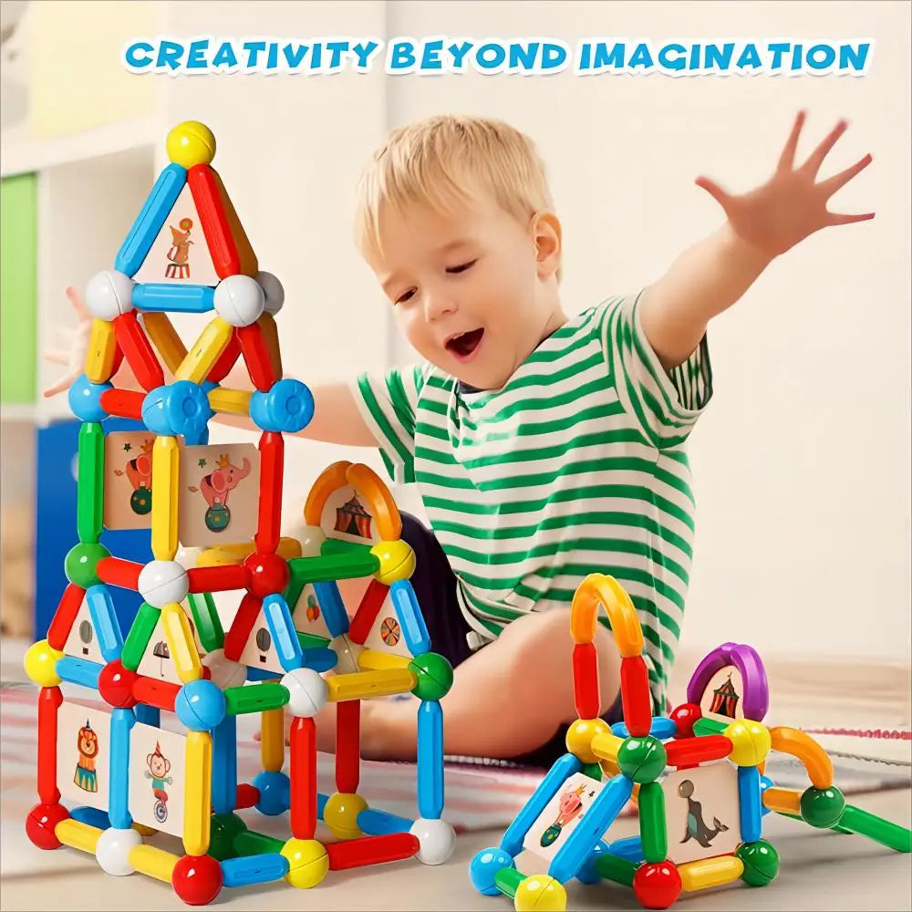 Magblock 90Pcs Magnetic Building Sticks Blocks Toy Set For Boys And Girls