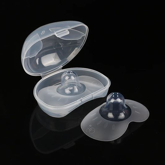 2 Pack Silicone Nipple Protectors For Breastfeeding Case