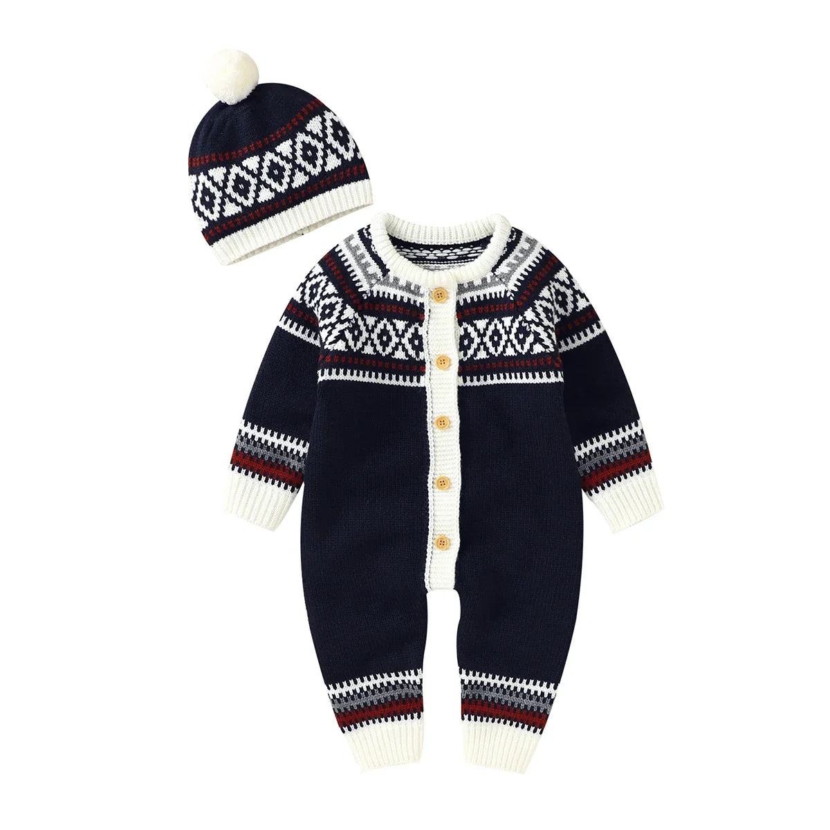 Unisex Newborn Baby Knitted Rompers for Autumn Winter