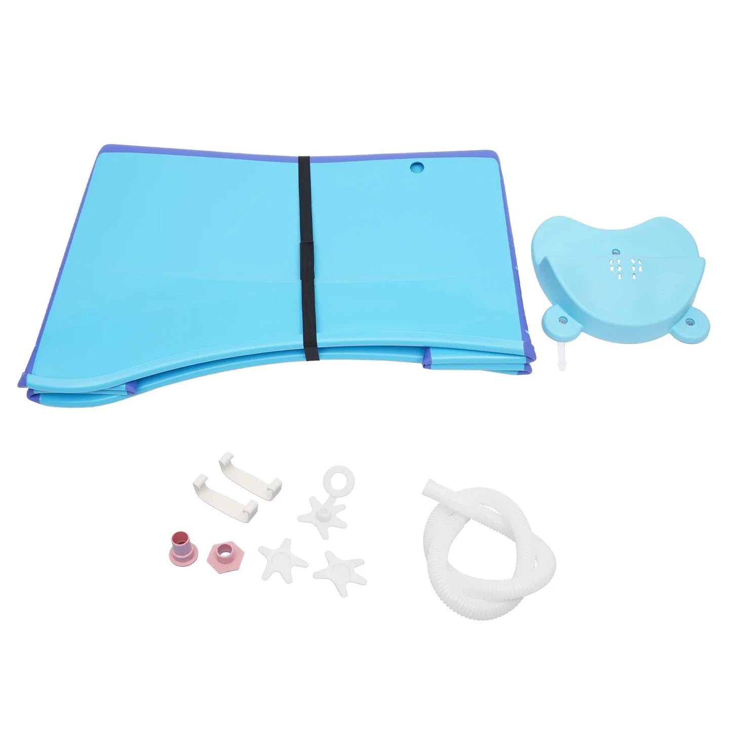 Oversized Foldable Bath Tub Portable Spa Sauna Bath Rectangle Bucket Water Tub for Adults and Kids Blue