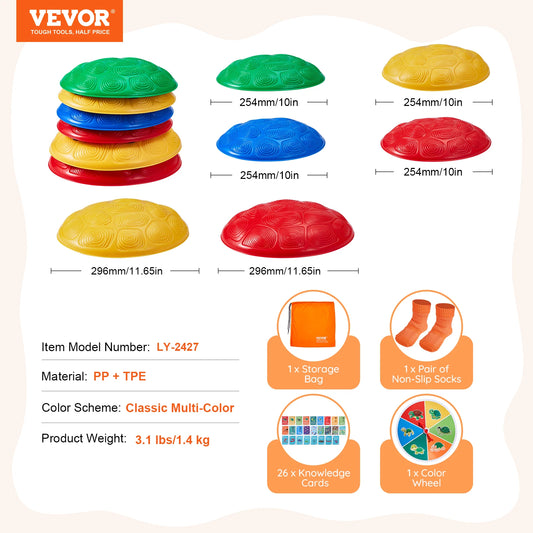 SucceBuy Turtle Balance Stepping Stones 6 Pack For Kids