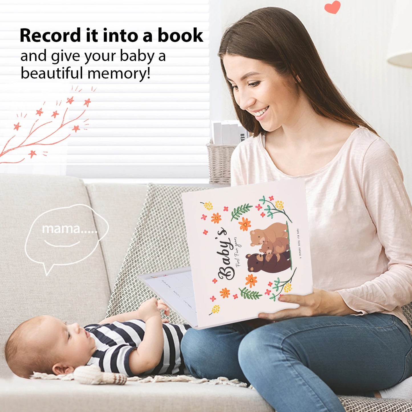 Baby Memory Book Photo Album DIY Pregnancy Diary Cute Animal Keepsake
